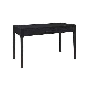 48" Wiley Solid Wood Mid-Century Modern Single Drawer Witining Desk Black - Linon