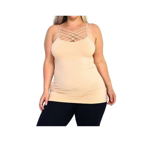 Women's Strappy Criss Cross Cami Top - PLUS - ZENANA - image 1 of 2