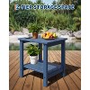 Outdoor Adirondack Side Table - HDPE Side Patio, All-Weather Resistant, Square Plastic Patio Table, Perfect for Garden and Porch - 2 of 4