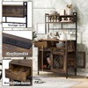 Dog Crate Furniture With Storage Shelves, Pet Friendly Kitchen Baker's Rack with Pet Crate, Dog Cage Coffee Bar Cabinet for Living Room Entryway - 3 of 4