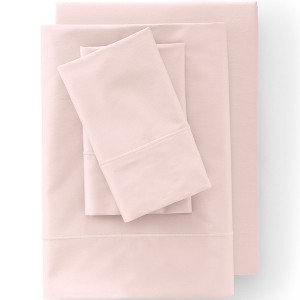 Lands' End 400 Thread Count Premium Supima Cotton No Iron Sateen Bed Sheet Set - 1 of 2