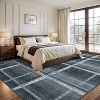 Acekool Modern Geometric Rug - Washable 5x7 Non-Slip Area Carpet in Black & Grey - 2 of 4