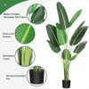 4FT/5FT Artificial Bird of Paradise Tree, Lifelike Fake Plant for Indoor Outdoor Decor- 48" /60''Tall - 4 of 4