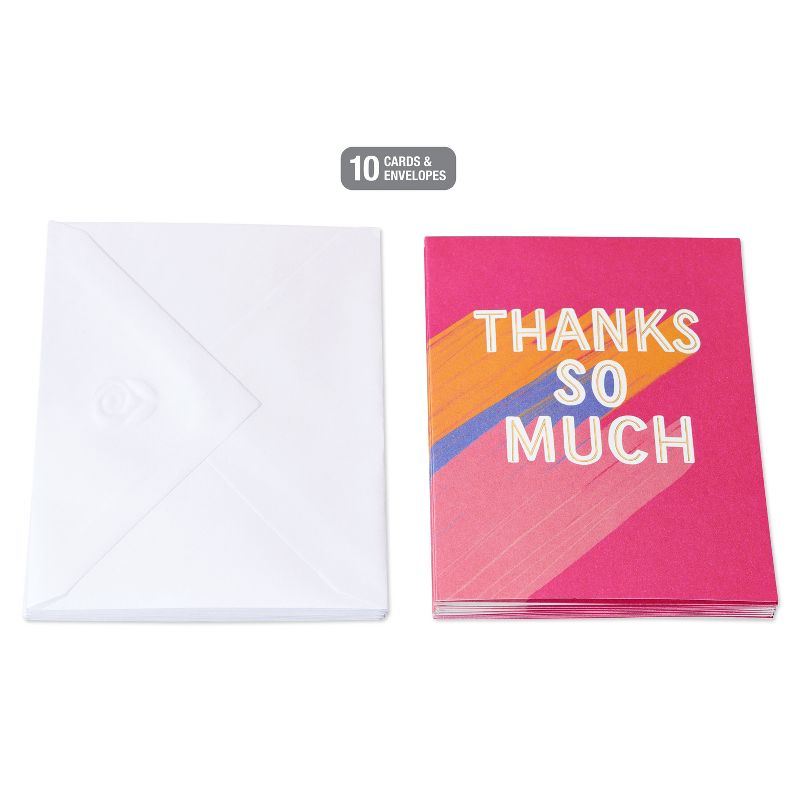10ct Blank Thank You Cards, Thanks So Much, 4 of 7