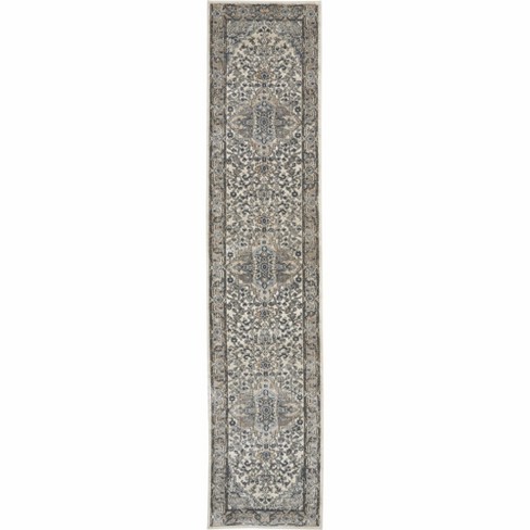 Nourison Concerto Center Medallion Indoor Rug Ivory Grey 2'2