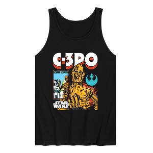 Men's Star Wars C3PO Comic Graphic Tank Top - Black - Medium : Target