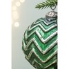 NAYSAYE Party Decoration and Accessories Glass Christmas Ball Ornaments Set of 8 for Holiday Party Decorations, Green, 4.8"*5.6"*0.4" - 4 of 4