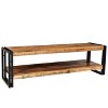 Handcrafted Reclaimed Wood and Metal 60" Storage Entryway Bench with Shelf - Timbergirl - 4 of 4