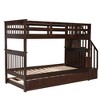 TiramisuBest Stairway Twin-Over-Twin Bunk Bed with Twin size Trundle for Bedroom,Dorm,Adults,White - 3 of 4
