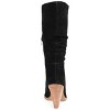 Journee Signature Womens Genuine Leather Syrinn Almond Toe Inside Zip Mid Calf Boots - 3 of 4