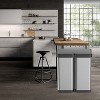 Automatic Trash Can, Stainless Steel Wastebasket, Smart Motion Sensor Rubbish Can, 2 Compartment - 4 of 4