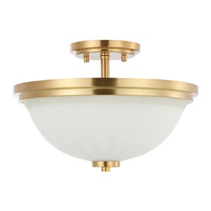 Okami 2 Light 13.25" Flush Mount - FLU4060 - Brass - Safavieh - 1 of 4