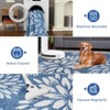Coucheta Machine Washable Floral Textured Weave Indoor Outdoor Area Rug, Modern Easy-Cleaning, High Traffic, Pet-Friendly, Non-Shedding - 4 of 4