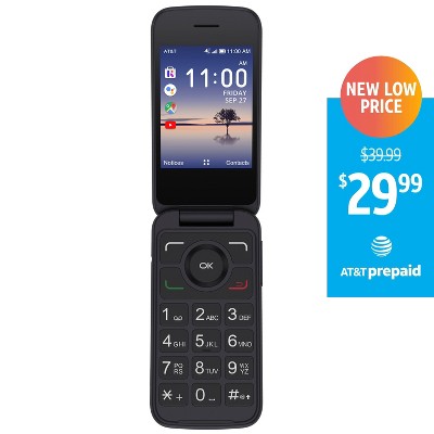 AT&#38;T Prepaid Alcatel SMARTFLIP Phone (4GB) - Black