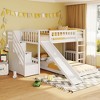 Twin over Twin Bunk Bed with Stairway, 2 Drawers, Slide & Ladder - ModernLuxe - 2 of 4