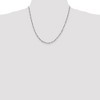 Black Bow Jewelry 2.5mm Sterling Silver Solid Figaro Chain Necklace - 2 of 4