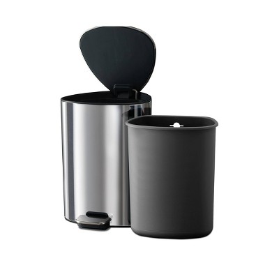 Joseph Joseph 5L Silver Stainless Steel Pedal Trash Can