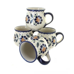 Blue Rose Polish Pottery K090-4 Manufaktura Bubble Mug Set - 1 of 2