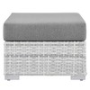 Modway Convene Patio Ottoman – Outdoor Wicker Rattan Ottoman with Weather-Resistant Cushion - 2 of 4