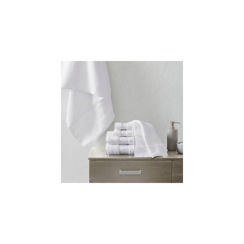 Turkish 100% Cotton 6pc Absorbent Ultra Soft Bath Towel Set, 4 of 8