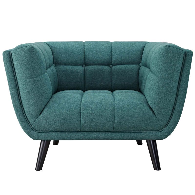 Modway Bestow Upholstered Fabric Armchair Teal, 4 of 7