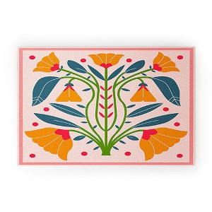 Maritza Lisa Art Nouveau Symmetric Buttercups Small Welcome Mat - Deny Designs - 1 of 3