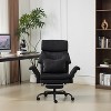 VINGLI Adult 100-130° Reclining Tall & Big Office Chair with Foot Rest & Adjustable Armrests, Ergonomic Comfy Wide-Seat Gamer Chair, Microfiber - 3 of 4