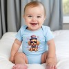 The Juniper Shop Patriotic Fluffy Dog Baby Short Sleeve Bodysuit - 3 of 4