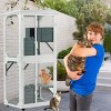 LAOTIES 71" Wooden Outdoor Cat House,Large Catio Cage With Climbing Platforms And Cozy Sleeping Area - 2 of 4