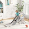 Qaba Kids Indoor Slide for Toddlers Ages 1.5-3, Small Toddler Slide, Space Toy Playset for Girls and Boys, Gray - 3 of 4