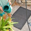 Evideco French Home Goods Pixie Artificial Grass Doormat, Outdoor Indoor Entrance Mat, 24x16 Inch, Green or Gray - 2 of 4