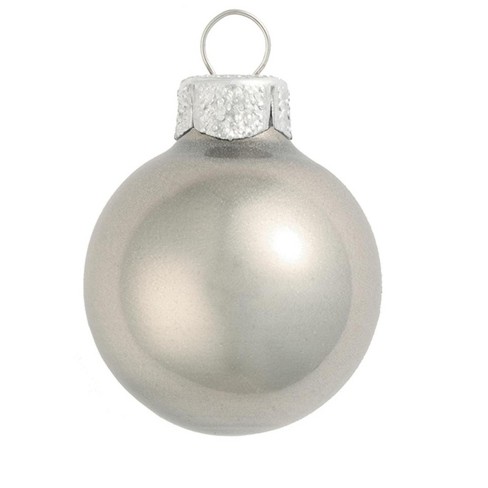 Pearl colored store christmas ornaments