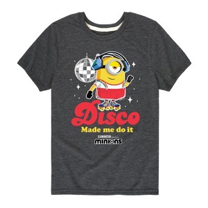 Boys' - Despicable Me - Minion Disco Made Me Do It Short Sleeve Graphic T-Shirt - 1 of 4