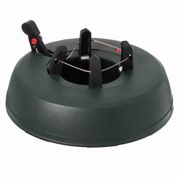 Gardenised, Automatic Plastic Green Foot Pedal Christmas Tree Stand, Large 14.5-inch Dia x 3.5-inch Height