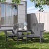 ALAULM Adirondack Lounge Chair Sofa Set of 2 PCS, Outdoor Chairs,Double Seat Chair w/a Coffee Table,Widely Used for Patio,Lawn,Garden,Pool,Deck(Black) - 2 of 4