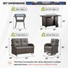 Buenhomino 5 Pieces Patio Furniture Set with Propane Fire Pit Table, Deep Seating Swivel Rocker Glider Chairs with Table Patio Conversation Set - 2 of 4