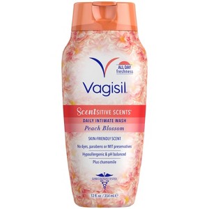 Vagisil Sensitive Scents Daily Intimate Feminine Wash - Peach Blossom - 12oz - 1 of 4