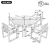 Lycvki 5-Piece Outdoor Patio Dining Set with Four Armchairs and Cushioned Table for Garden - 3 of 4