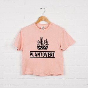 Simply Sage Market Women's Plantrovert Short Sleeve Relaxed Fit Cropped Tee - 1 of 4