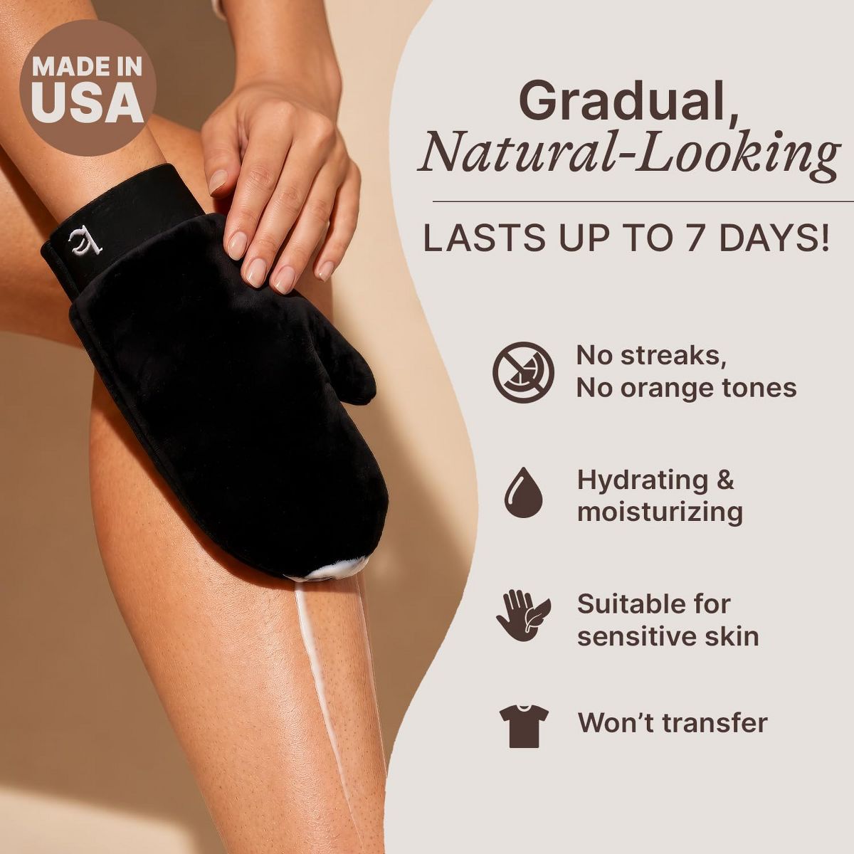 Beauty by Earth Self Tanner Lotion and Self Tanning Mitt - thumbnail 3