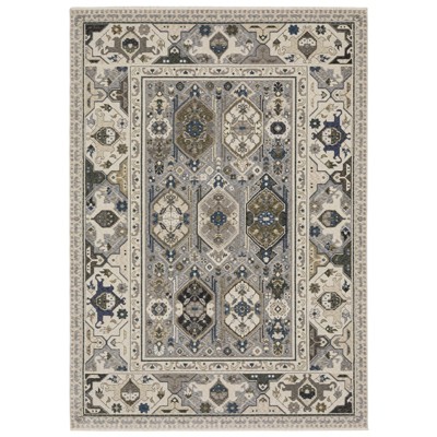 Oriental Weavers Hastings HA04U Ivory/ Blue Indoor Area Rug - 3'10" x 5'5"