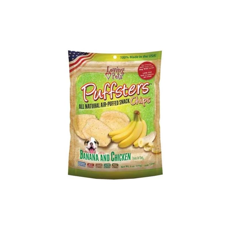 Loving Pets Banana and Chicken Puffster Chips (4 oz Pack), 1 of 2