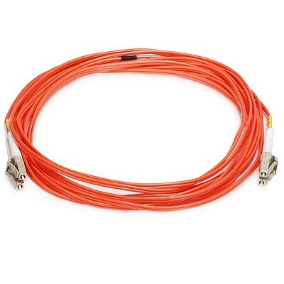 Monoprice Fiber Optic Cable - 5 Meter - Orange | LC to LC OM1, 62.5/125 Type, Multi Mode, Duplex