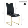 ALEXOUN Modern Dining Chairs Set of 6, PU Faux Leather High Back Upholstered Chairs, with Gold Metal Legs,for Kitchen,Living,Bedroom,Dining Room - 3 of 4