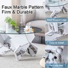 Maggift Patio End Tables, Glass Top Round Coffee Table, Modern and Stylish Design, Suitable for Living Room, Terrace, Bedroom, White, 33.4"*33.4"*18" - 3 of 4