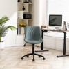 YOUNIKE Modren Office Desk Chair Leather Executive Task Chair Adjustable Swivel Makeup Rolling Vanity Chair Seat Height 17.72"-22.44" - 3 of 4
