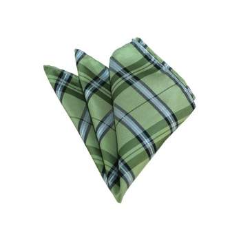 TheDapperTie - Men's Plaid Woven 10 Inch x 10 Inch Pocket Squares Handkerchief