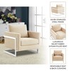 Lincoln Velvet Accent Chair with Chrome Steel Frame - 3 of 4