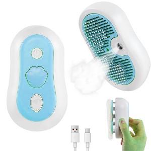 BABYYER 5 in 1 Cat Steam Brush - Anti-static & Low-noise Cat Brushes for Indoor Cats - Suitable for Long & Short-haired Variety of Pets - 1 of 4