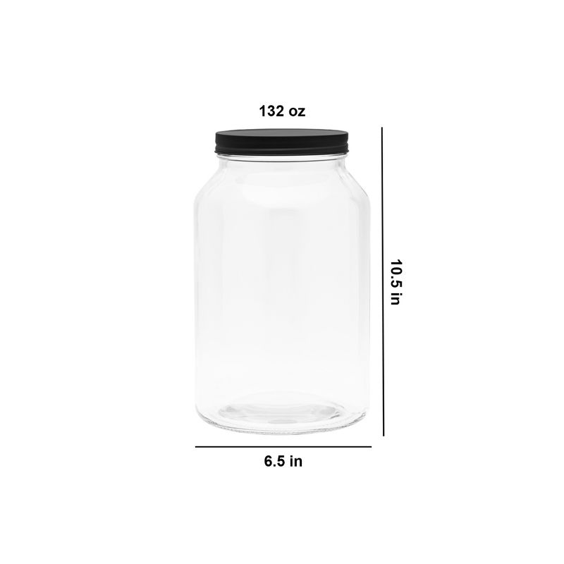 Amici Home Branson Glass Storage Jar, Airtight Food Storage, For Kitchen & Household, 2 of 6